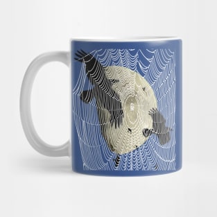 Halloween Moon Crows And Cobweb Mug